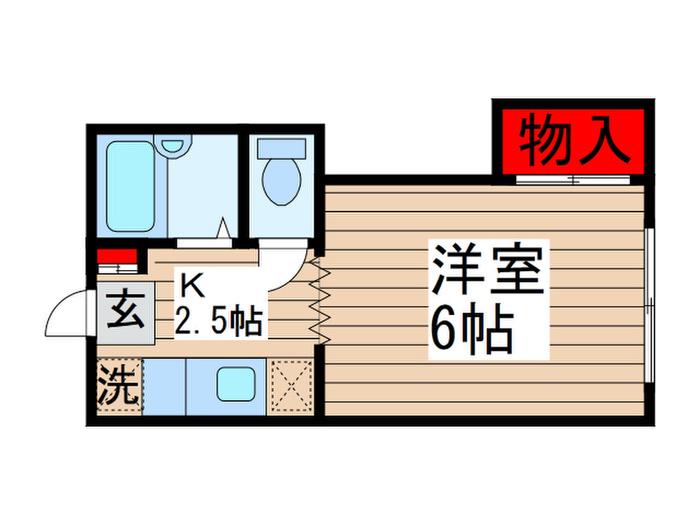 リエス蘇我(1K/1階)の間取り写真