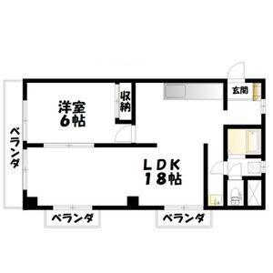 新泉ビル(1LDK/5階)の間取り写真