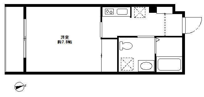 HOUSE K(1K/2階)の間取り写真