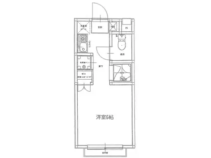 PLANETハイツ(ワンルーム/2階)の間取り写真