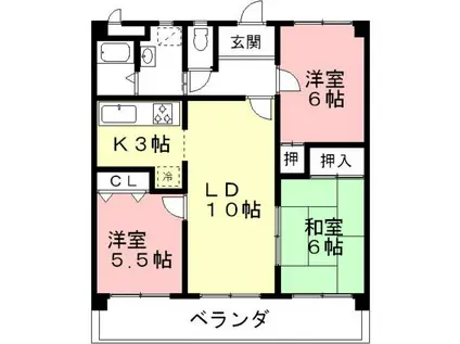 CASAキサラギ(3LDK/2階)の間取り写真