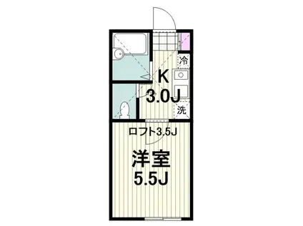 LALUCE YOKOHAMA(1K/2階)の間取り写真