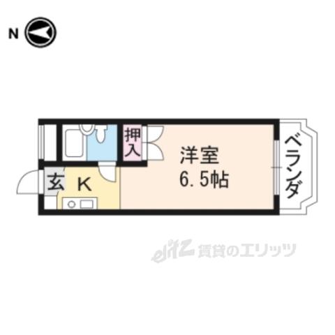 ドミ大田(1K/5階)の間取り写真