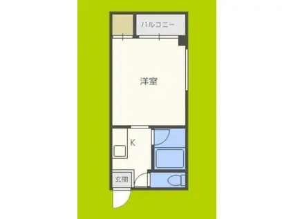 ビルシャナ長居(1K/1階)の間取り写真