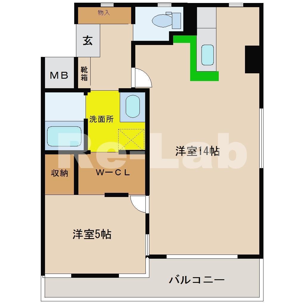 J-7 ジェイセブン(1LDK/6階)の間取り写真