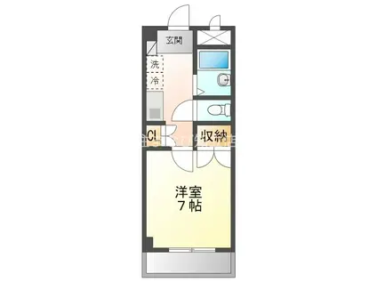 パレス三宝(1K/1階)の間取り写真