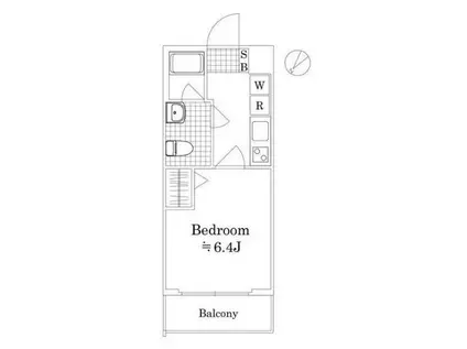 ラフィスタ元町II(1K/1階)の間取り写真