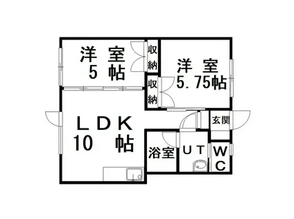 レジデンス東陽(2LDK/1階)の間取り写真