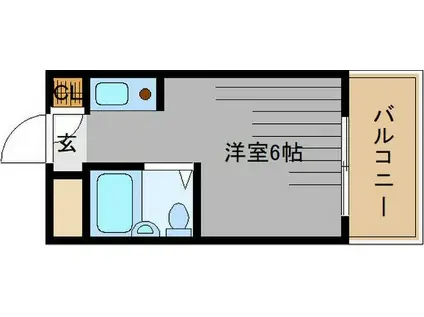 黒田第2ビル(ワンルーム/3階)の間取り写真