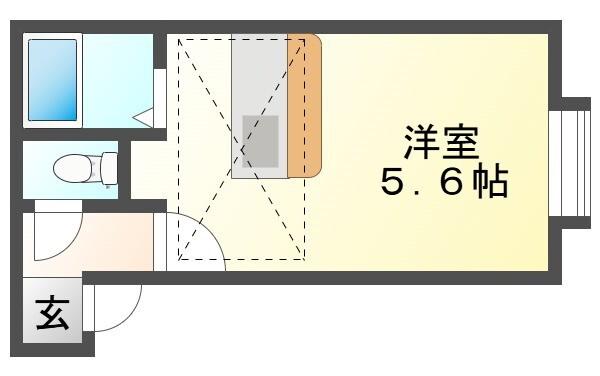 AMS長橋(1K/3階)の間取り写真