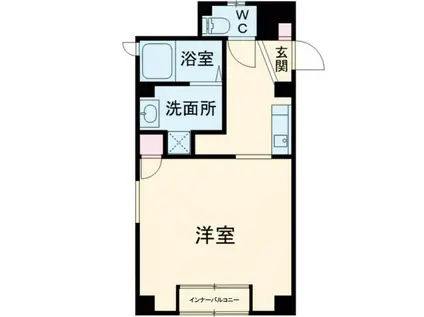 オーシャン青山(1K/4階)の間取り写真