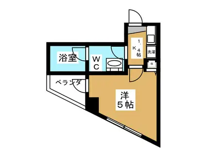 メゾネットニイドメ(1K/1階)の間取り写真