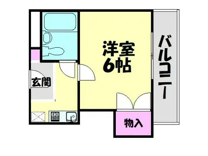 レナジア和泉府中(ワンルーム/2階)の間取り写真