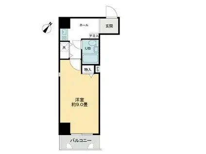 ライオンズプラザオータニ神戸(1K/8階)の間取り写真