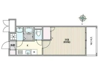 ロバート(1K/2階)の間取り写真