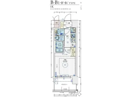 エステムコート難波ウエスト-SIDEVIIIエクシーナ(1K/8階)の間取り写真