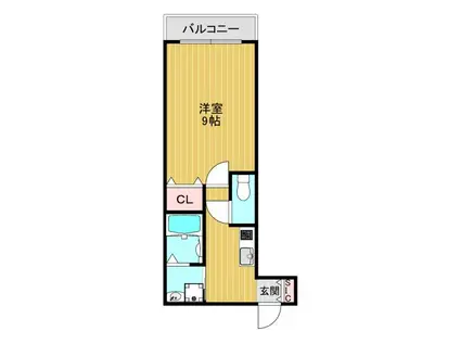 フジパレス今川駅東II番館(1K/3階)の間取り写真