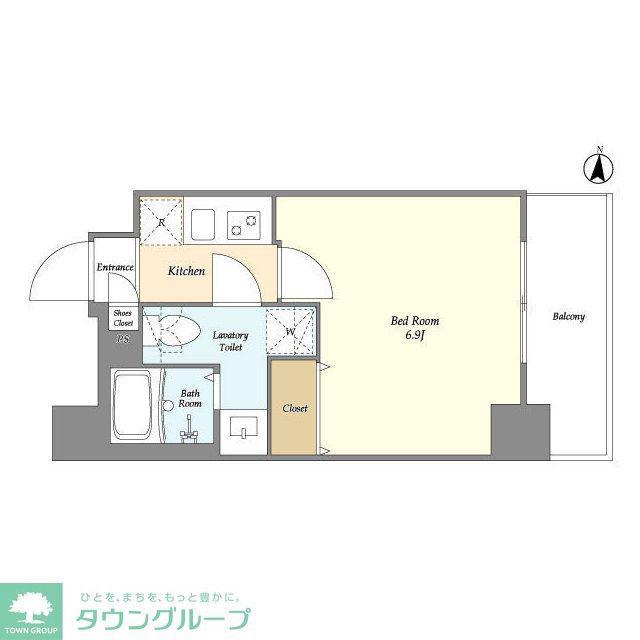 アルファコート蕨7(1K/4階)の間取り写真