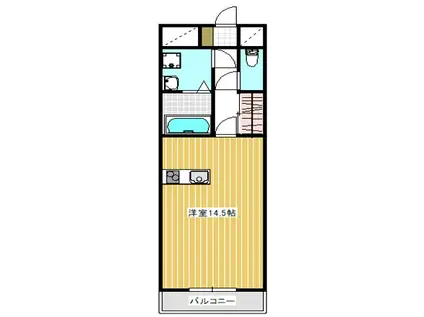 プレミアムコートエイワン(ワンルーム/3階)の間取り写真