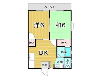 パストラル・オオタ(2DK/1階)の間取り写真