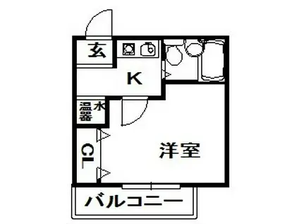 ジャルダン三田5番館(ワンルーム/1階)の間取り写真