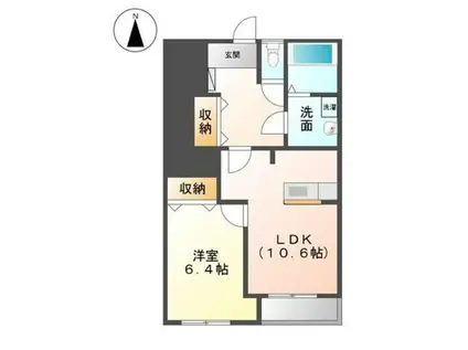 シエルエトワール(1LDK/1階)の間取り写真