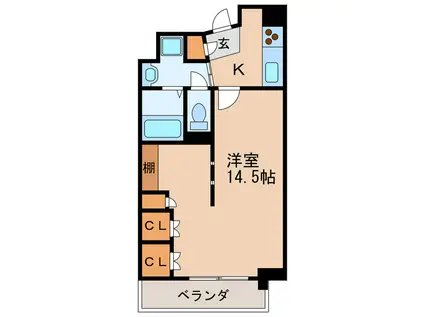 COZY COURT新栄(1K/3階)の間取り写真