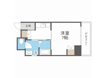 ELLE難波ウエスト(1K/9階)の間取り写真