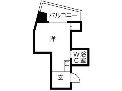 グリタァ六角橋(ワンルーム/3階)の間取り写真