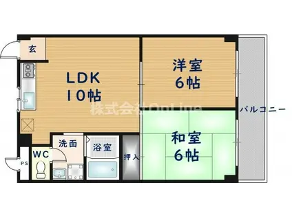 MPLAZA 菱江(2LDK/1階)の間取り写真