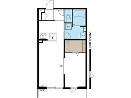 リブリ・アガイティーラ(1K/1階)の間取り写真