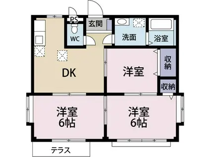 コーポ高山A(3DK/1階)の間取り写真