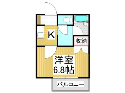 ハイツIZUMI(1K/3階)の間取り写真