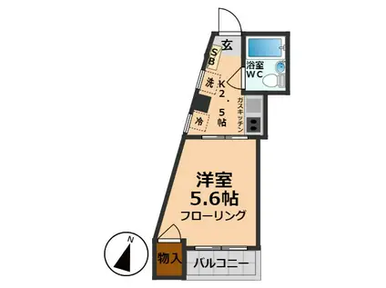 グローリア永福マンション(1K/2階)の間取り写真