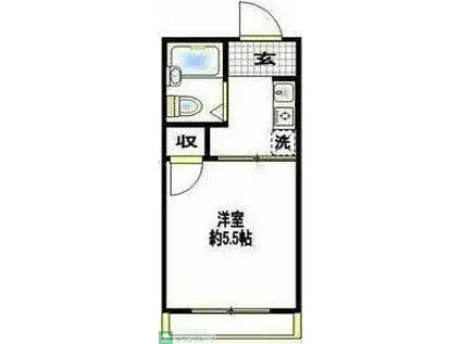 プチキャロット(1K/3階)の間取り写真