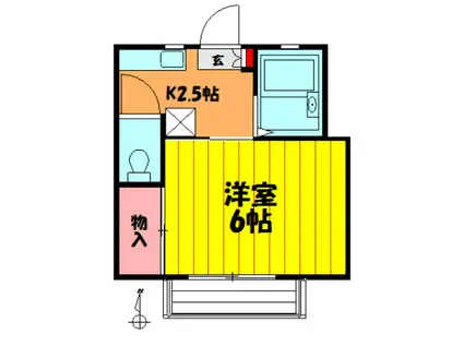 シティハイツカトレア(1K/3階)の間取り写真