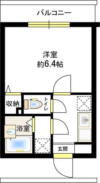 RAMHOME(1K/2階)の間取り写真