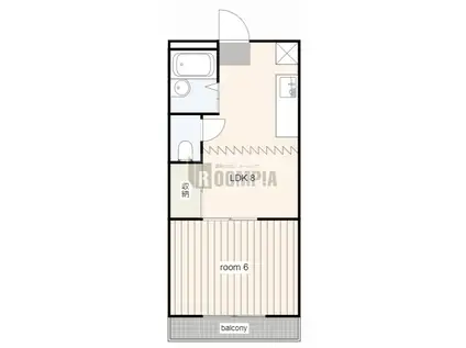 第3磯部コーポB棟(1LDK/1階)の間取り写真