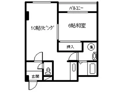 センチュリー開運(1LDK/5階)の間取り写真