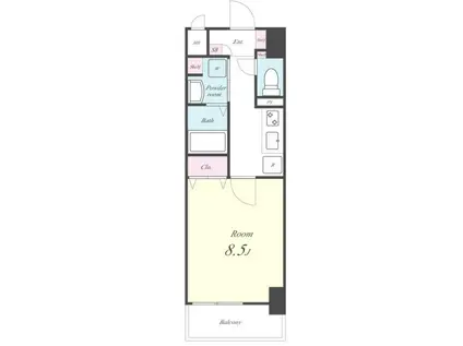 ヴェーラカーサウルバーナ(1K/8階)の間取り写真