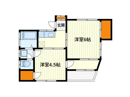 久永コーポ(2K/2階)の間取り写真