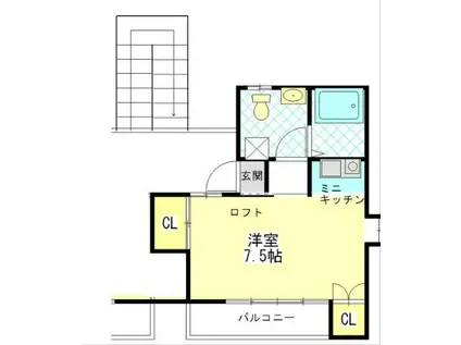 コート瑞穂第2(1K/2階)の間取り写真