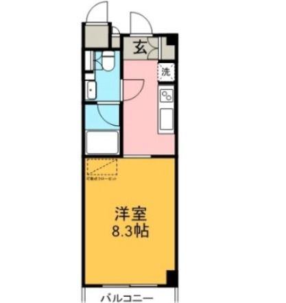 AVIEW(1K/4階)の間取り写真