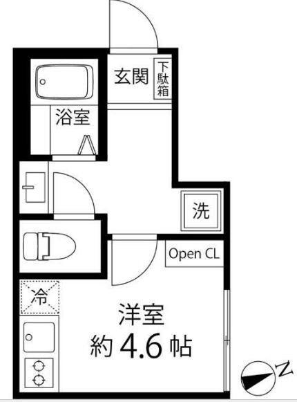 TS CUORE三ツ境II(ワンルーム/2階)の間取り写真
