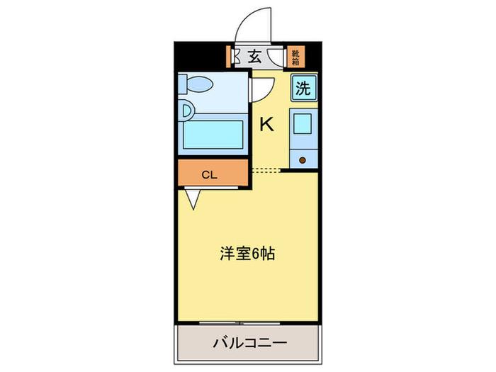 ピア武蔵小杉(1K/1階)の間取り写真