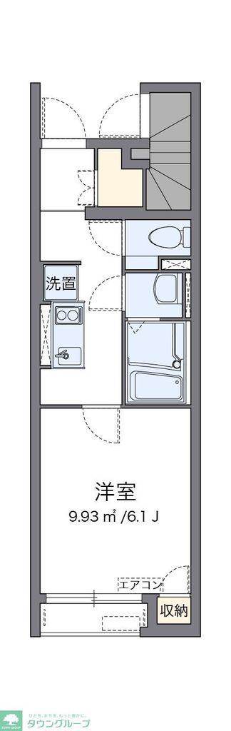 クレイノ吹上(1K/1階)の間取り写真