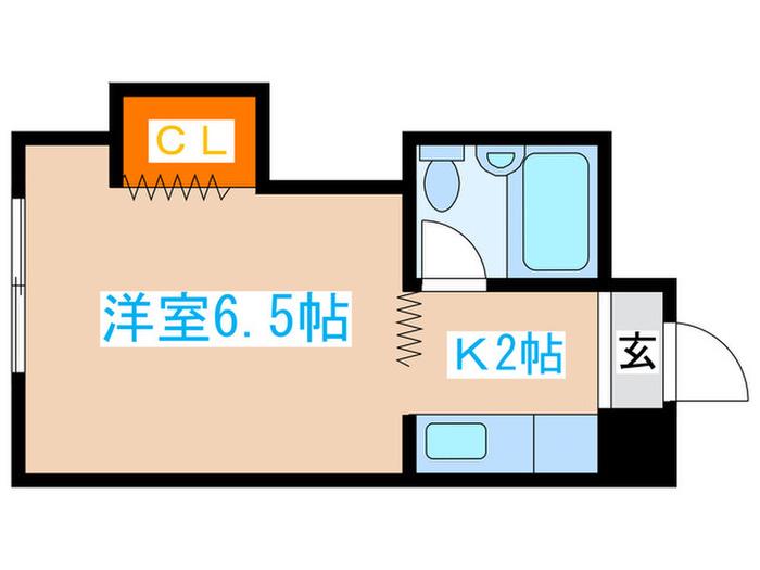 山崎ビル(1K/4階)の間取り写真