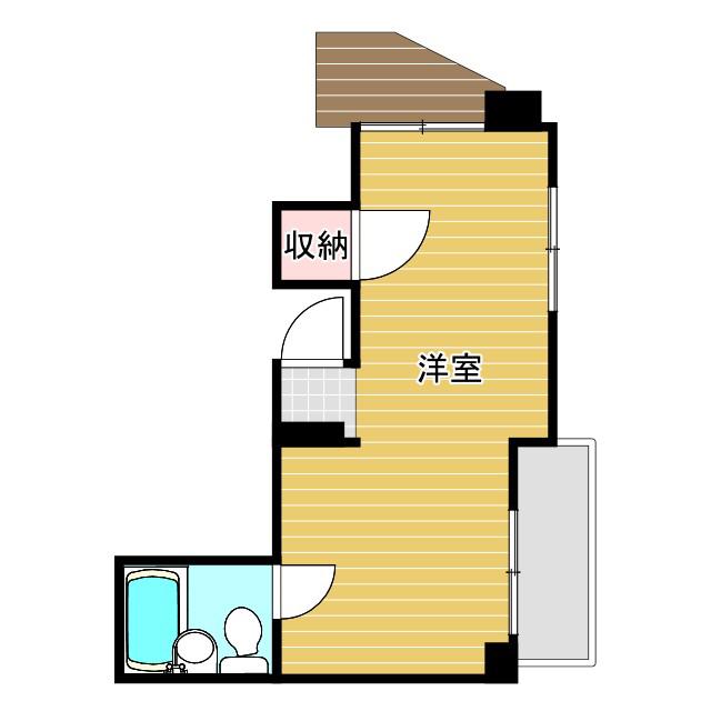 クレール曽根(ワンルーム/4階)の間取り写真