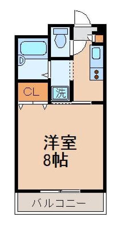 SIRIUSU AYASEII(1K/2階)の間取り写真
