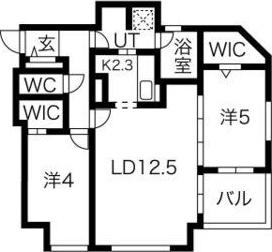 F114(2LDK/2階)の間取り写真